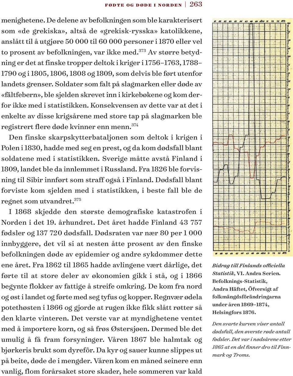 var ikke med. 373 Av større betydning er det at finske tropper deltok i kriger i 1756 1763, 1788 1790 og i 1805, 1806, 1808 og 1809, som delvis ble ført utenfor landets grenser.