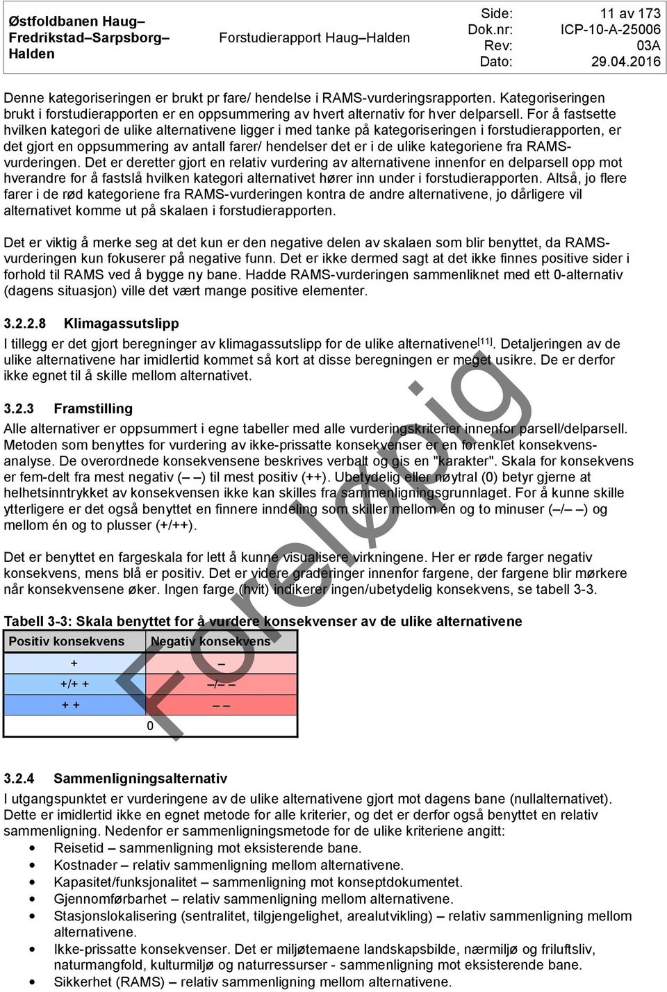 For å fastsette hvilken kategori de ulike alternativene ligger i med tanke på kategoriseringen i forstudierapporten, er det gjort en oppsummering av antall farer/ hendelser det er i de ulike