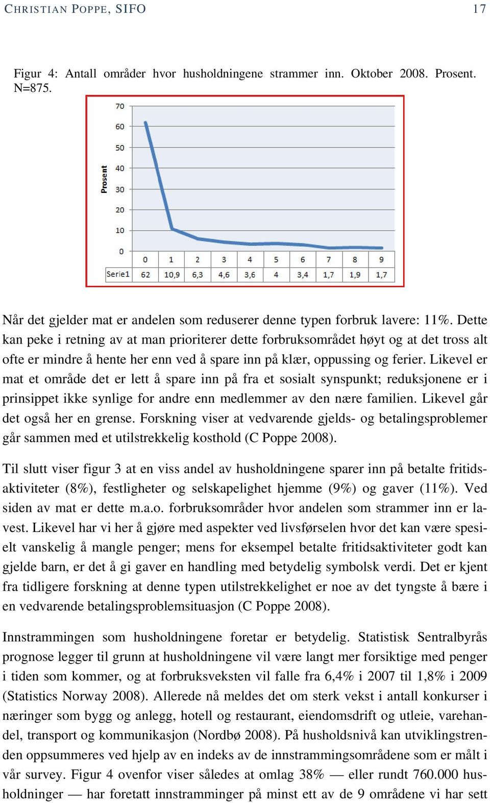 Likevel er mat et område det er lett å spare inn på fra et sosialt synspunkt; reduksjonene er i prinsippet ikke synlige for andre enn medlemmer av den nære familien.