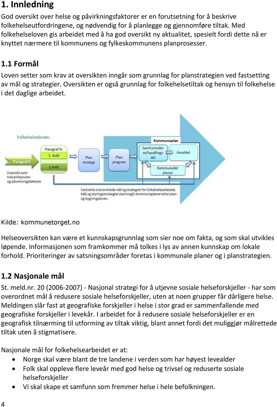 1 Formål Loven setter som krav at oversikten inngår som grunnlag for planstrategien ved fastsetting av mål og strategier.