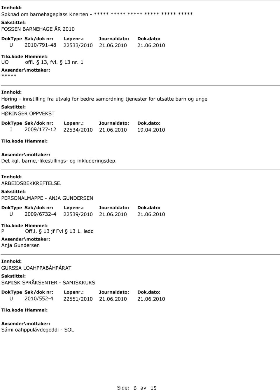 barne,-likestillings- og inkluderingsdep. ARBEDSBEKKREFTELSE.