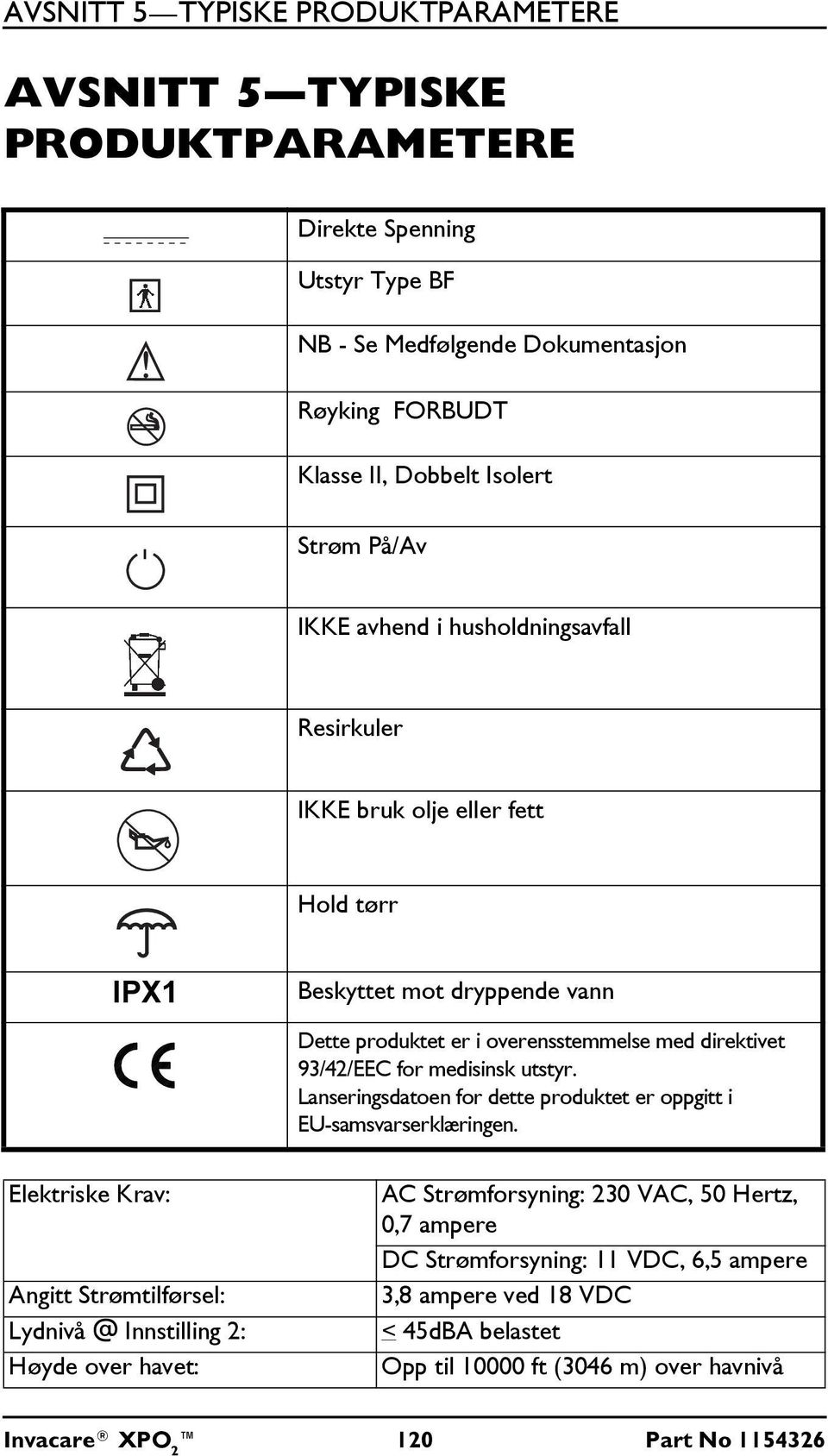 93/42/EEC for medisinsk utstyr. Lanseringsdatoen for dette produktet er oppgitt i EU-samsvarserklæringen.