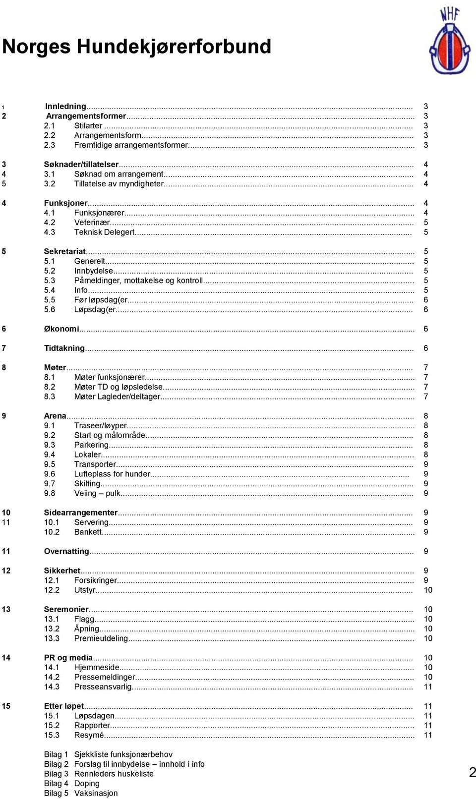 .. 5.4 Info... 5.5 Før løpsdag(er... 5.6 Løpsdag(er... 6 Økonomi... 7 Tidtakning... 8 Møter... 8.1 Møter funksjonærer... 8.2 Møter TD og løpsledelse... 8.3 Møter Lagleder/deltager... Arena.