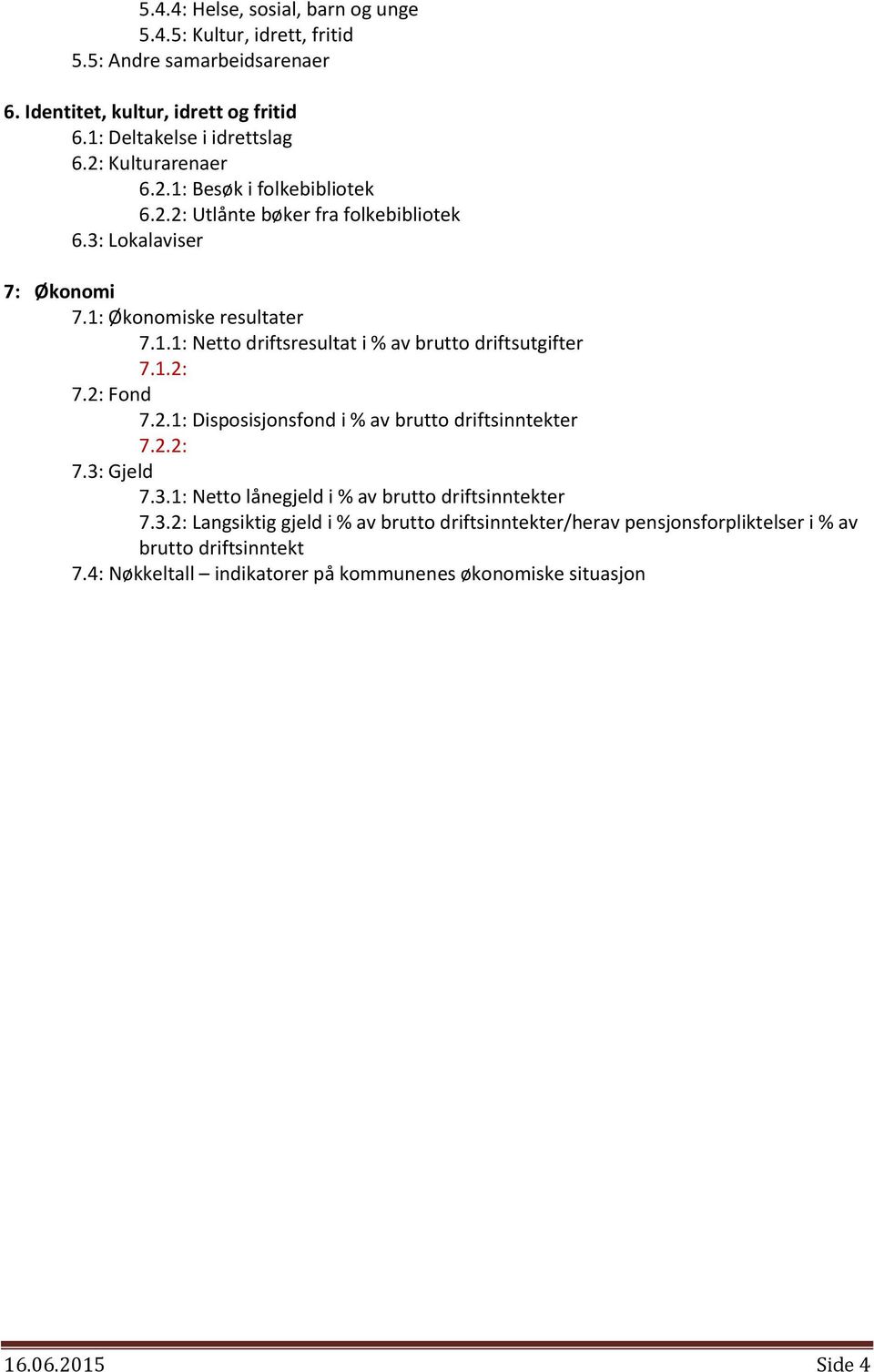 1.2: 7.2: Fond 7.2.1: Disposisjonsfond i % av brutto driftsinntekter 7.2.2: 7.3: