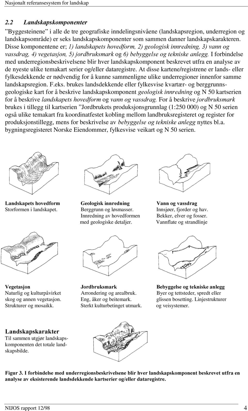 landskapskomponent beskrevet utfra en analyse av de nyeste ulike temakart serier og/eller dataregistre.