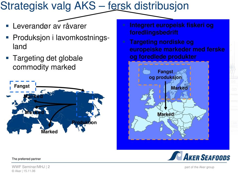 europeisk fiskeri og foredlingsbedrift Targeting nordiske og europeiske markeder med