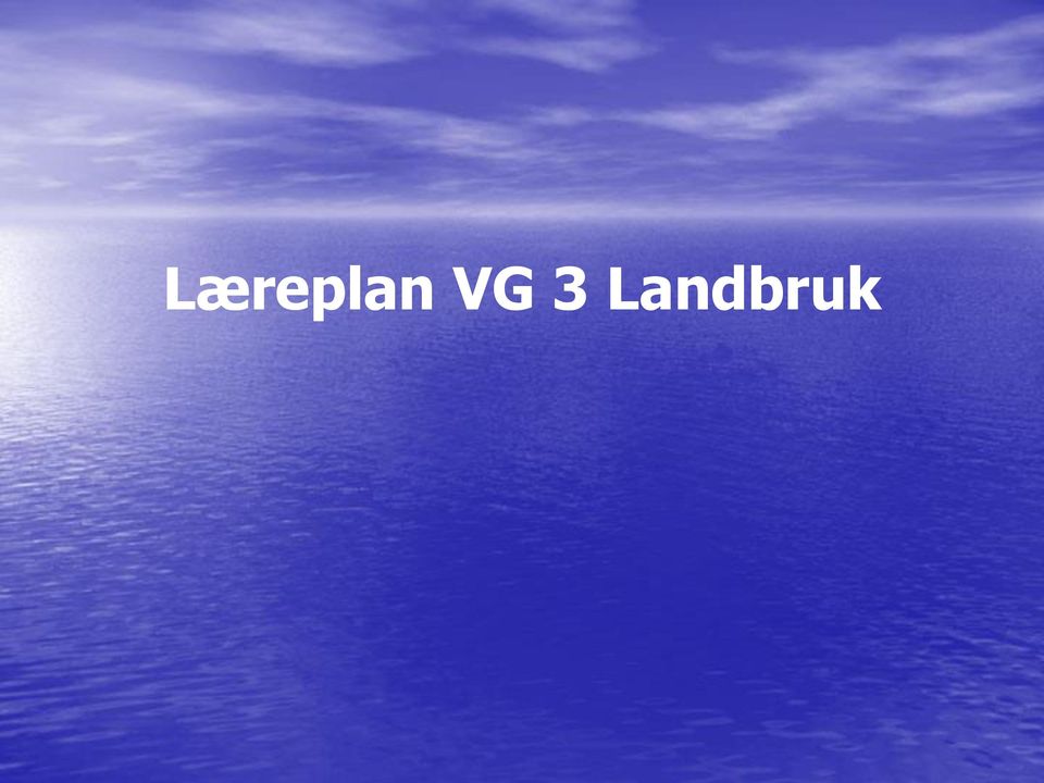 Landbruk