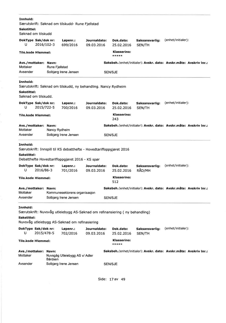 /mottaker 700/20t6 Nancy Rydheim Solbjørg lrene Jensen 25.02.