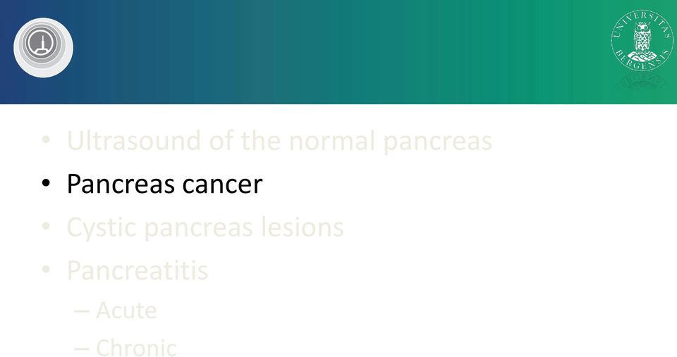 Cystic pancreas lesions