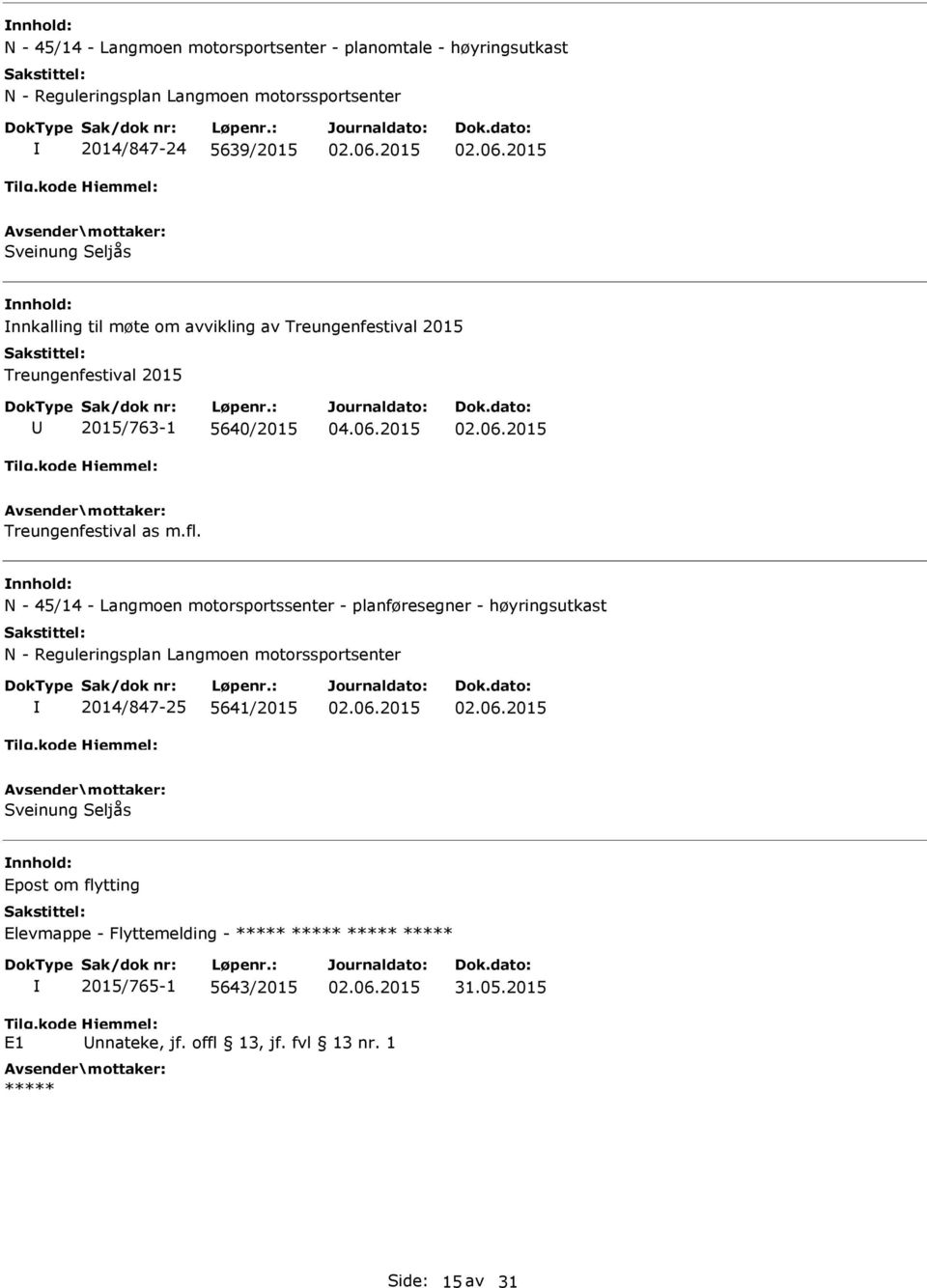 N - 45/14 - Langmoen motorsportssenter - planføresegner - høyringsutkast N - Reguleringsplan Langmoen motorssportsenter 2014/847-25 5641/2015