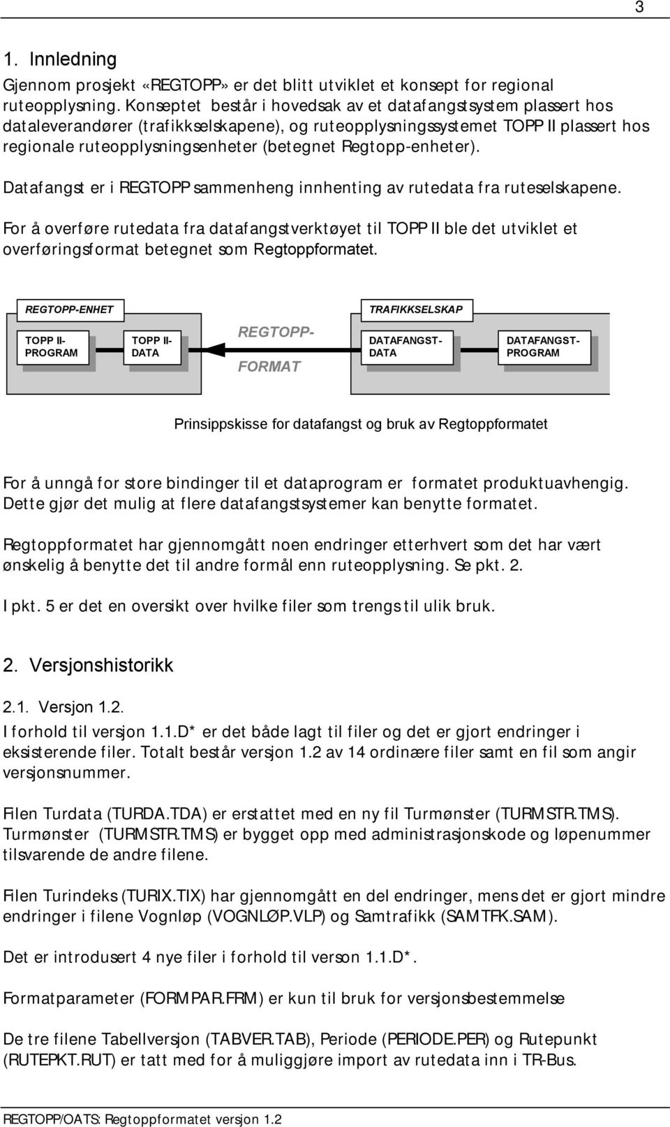 Regtopp-enheter). Datafangst er i REGTOPP sammenheng innhenting av rutedata fra ruteselskapene.