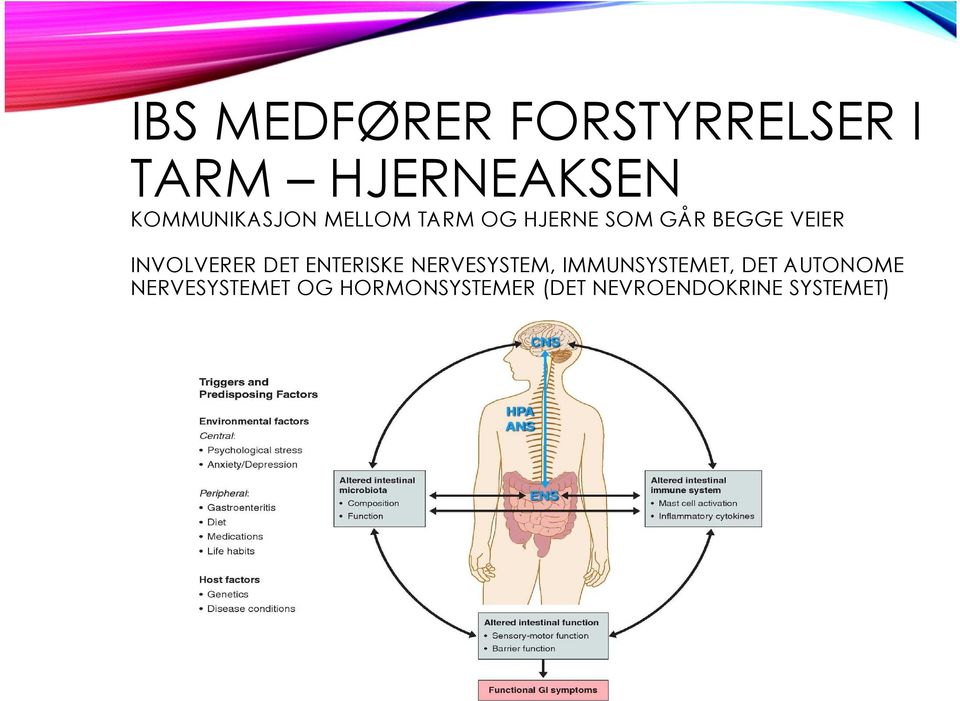 INVOLVERER DET ENTERISKENERVESYSTEM, IMMUNSYSTEMET, DET