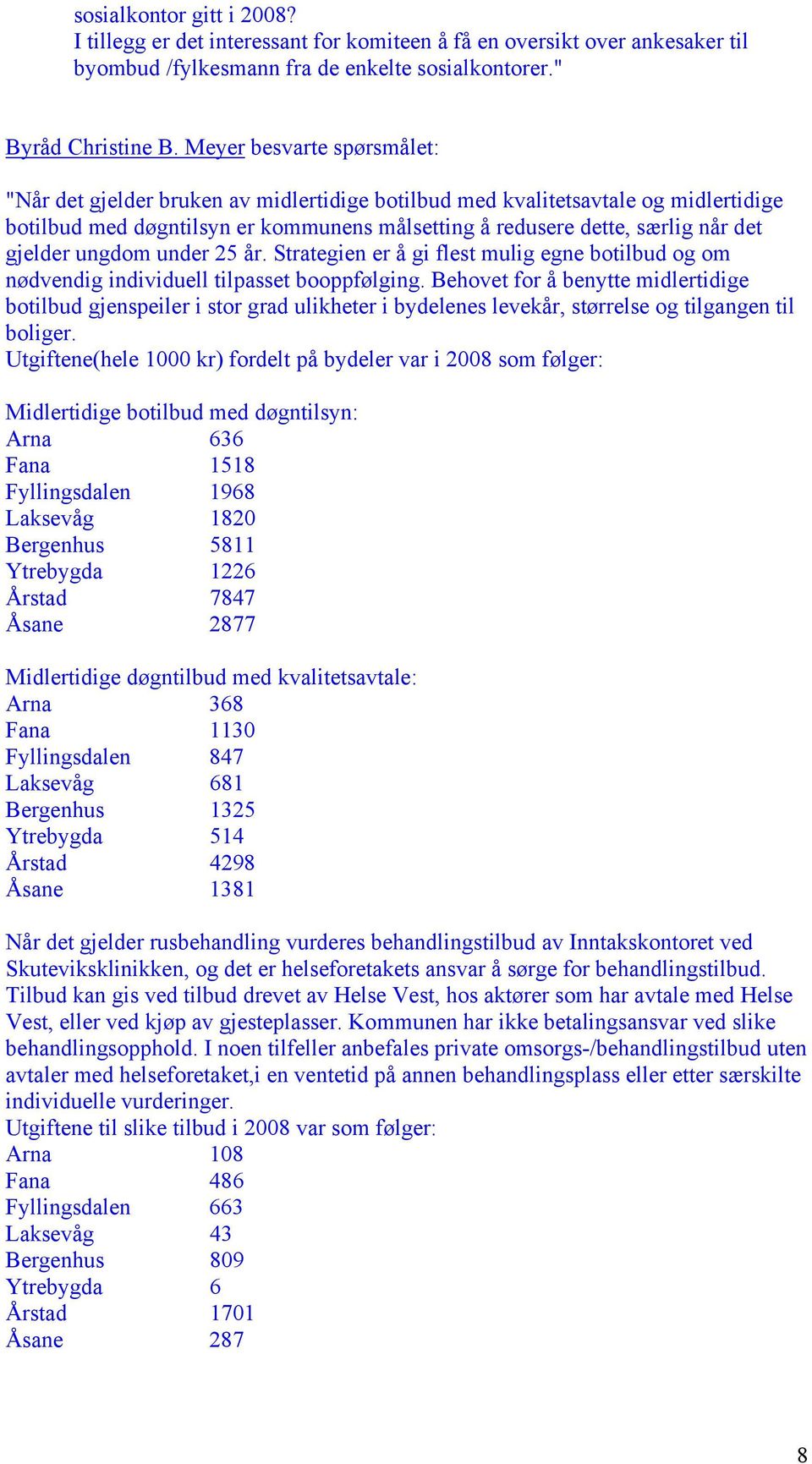 Strategien er å gi flest mulig egne botilbud og om nødvendig individuell tilpasset booppfølging.