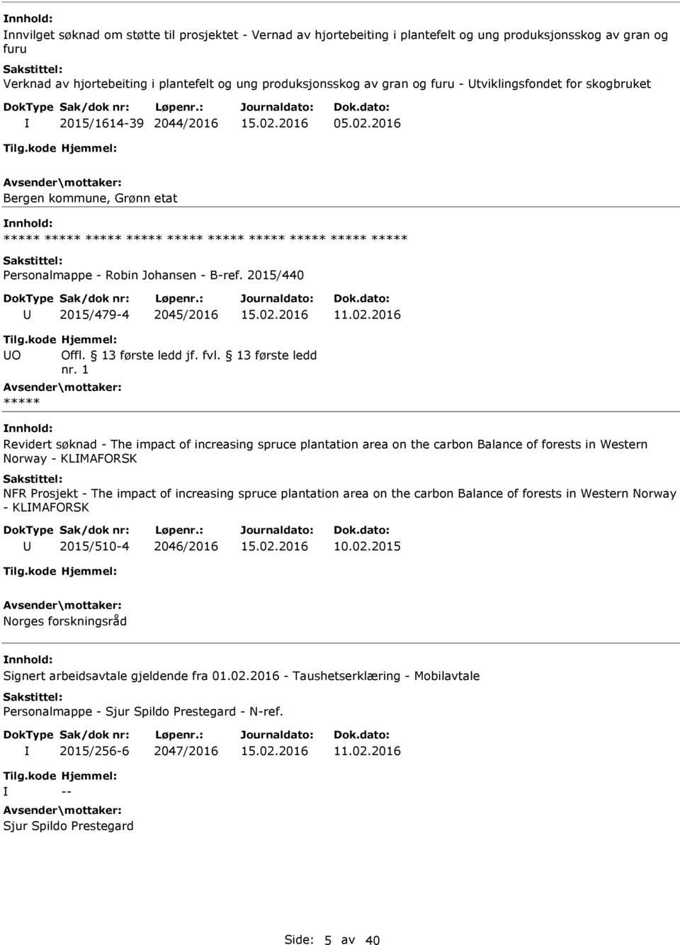 2015/440 2015/479-4 2045/2016 11.02.2016 O Offl. 13 første ledd jf. fvl. 13 første ledd nr.