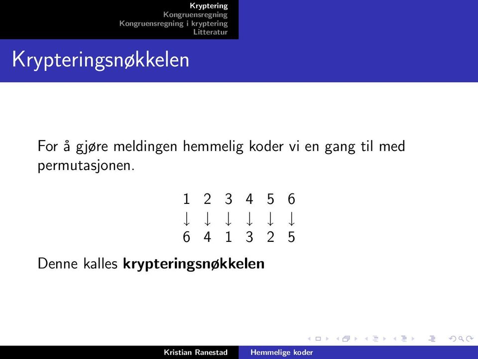 til med permutasjonen.