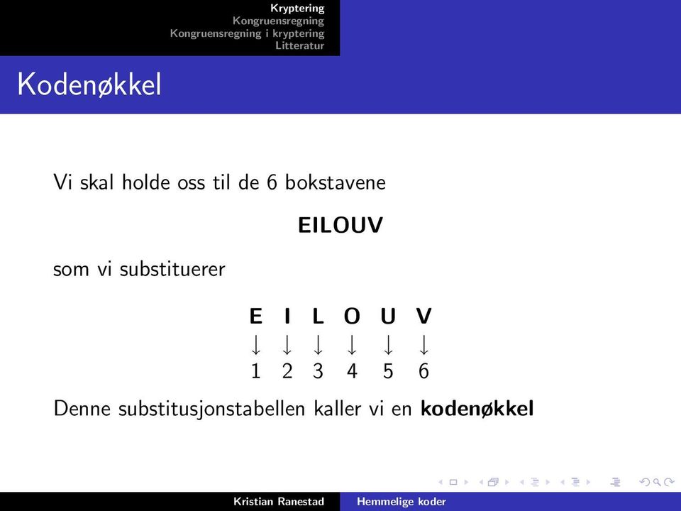 substituerer EILOUV E I L O U V 1 2 3 4