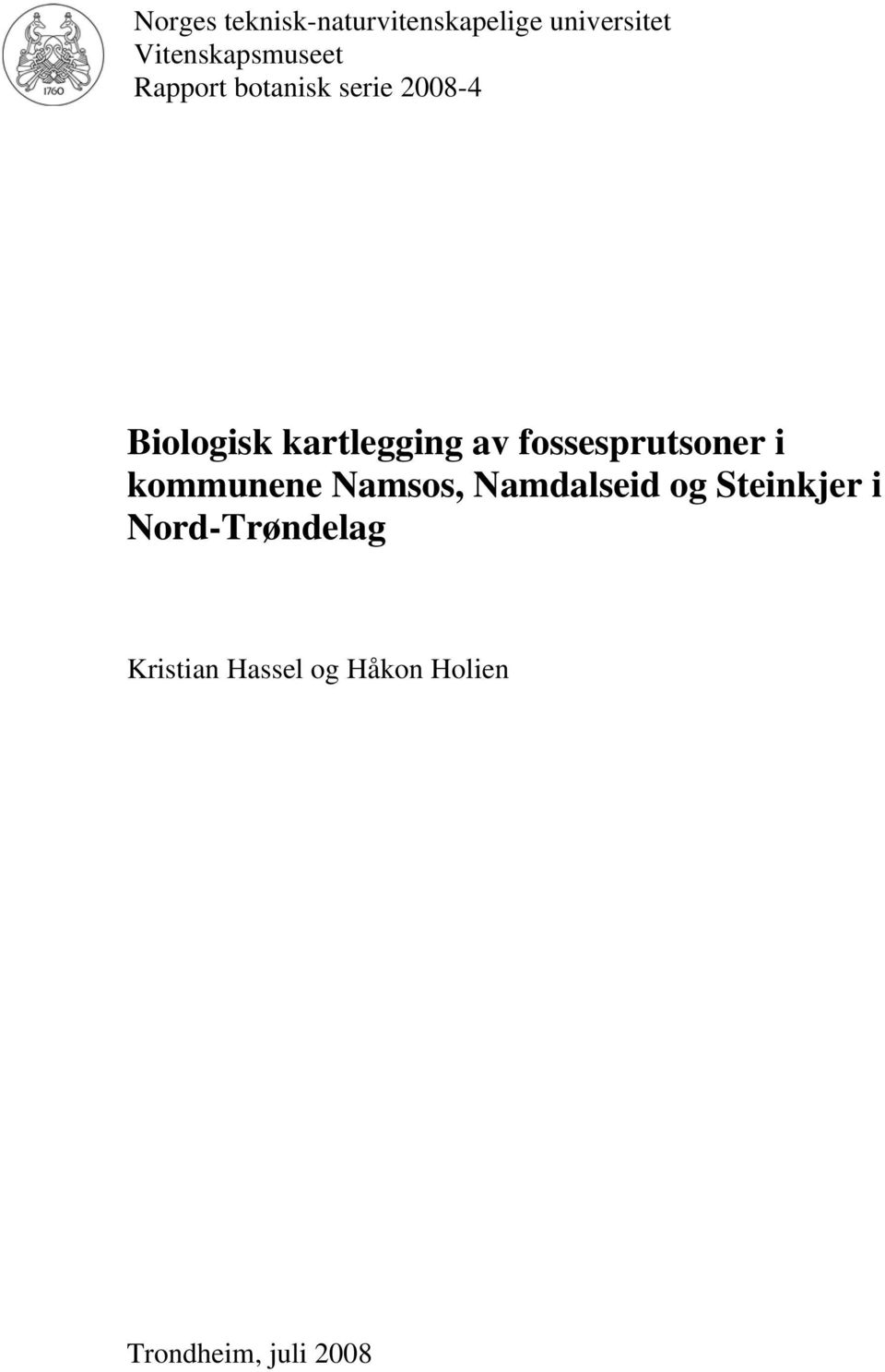 kartlegging av fossesprutsoner i kommunene Namsos, Namdalseid