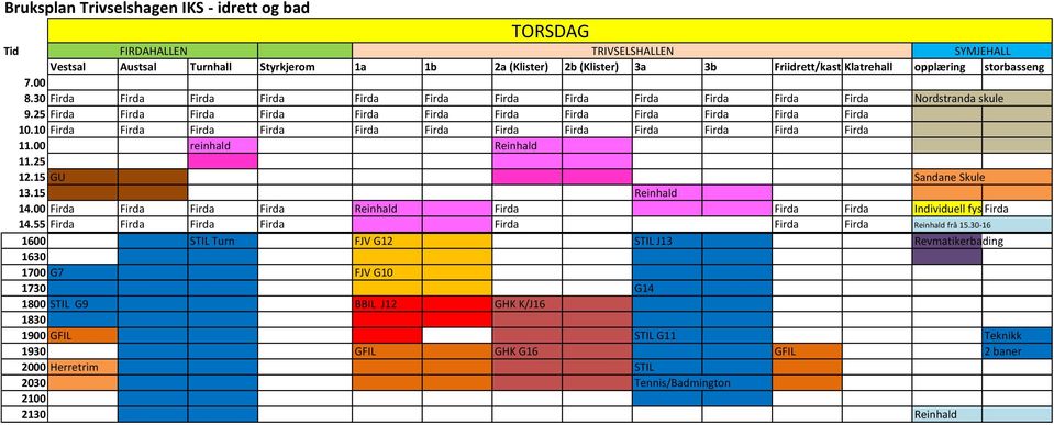 10 Firda Firda Firda Firda Firda Firda Firda Firda Firda Firda Firda Firda 11.00 reinhald Reinhald 11.25 12.15 GU Sandane Skule 13.15 Reinhald 14.