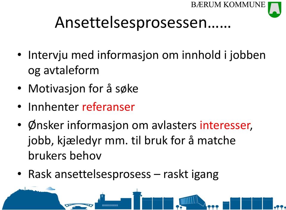 Ønsker informasjon om avlasters interesser, jobb, kjæledyr mm.