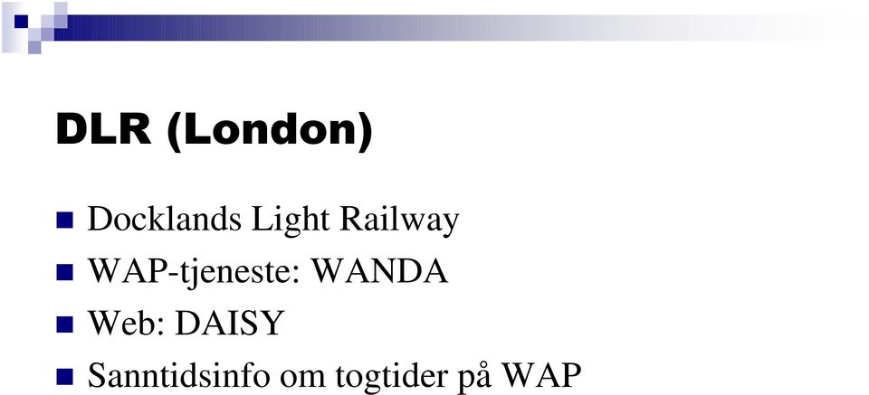 WAP-tjeneste: WANDA Web: