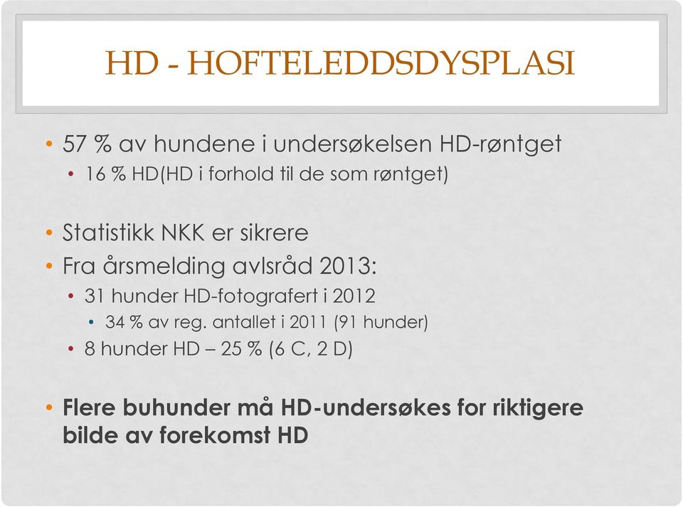 31 hunder HD-fotografert i 2012 34 % av reg.