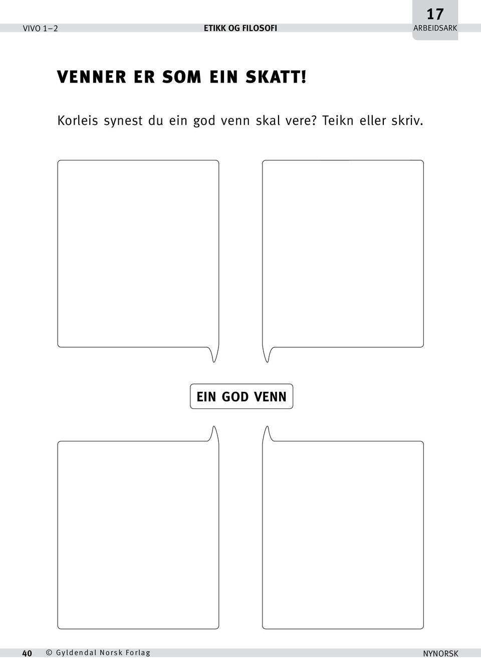 Korleis synest du ein god venn