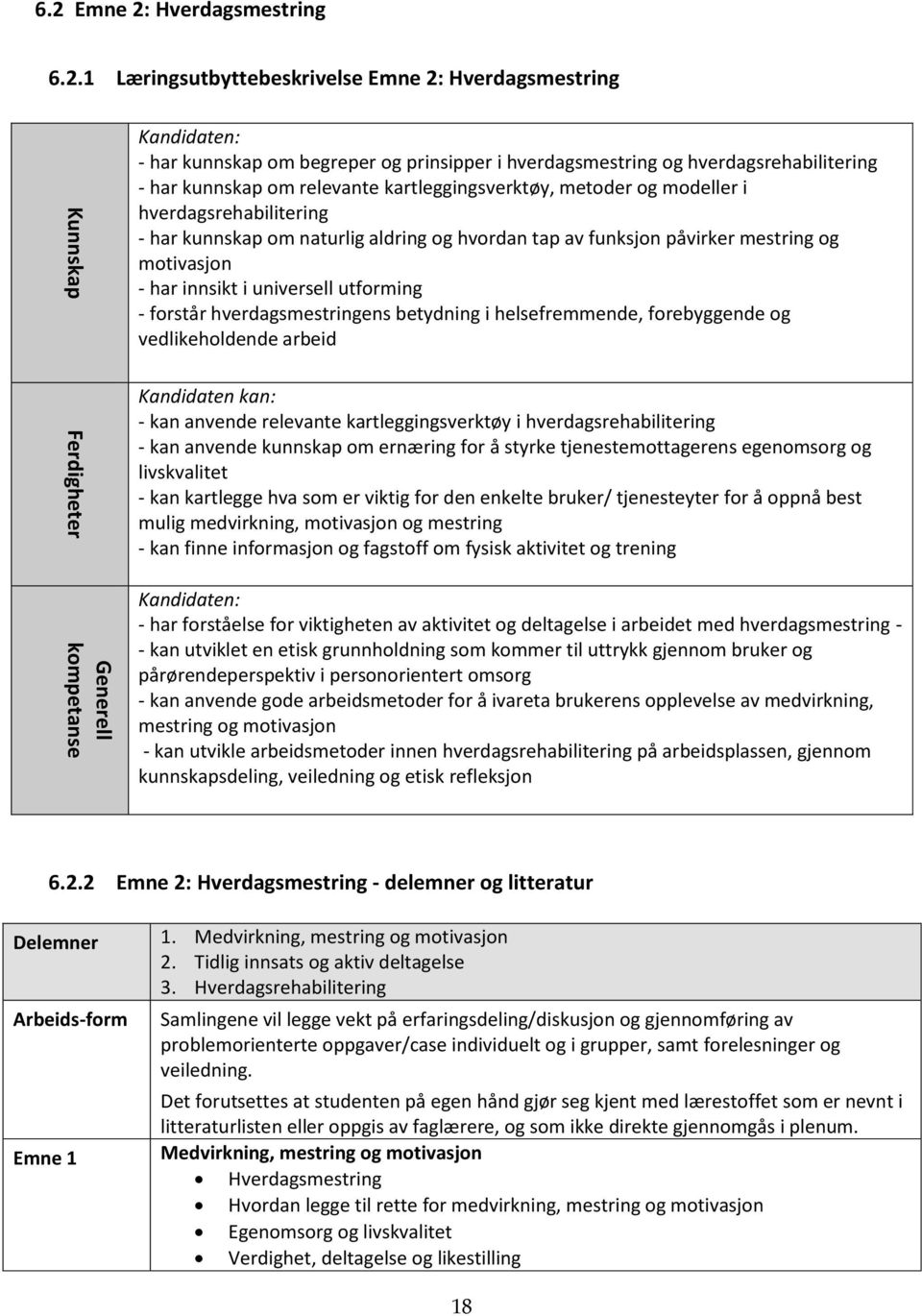 Hverdagsmestring 6.2.