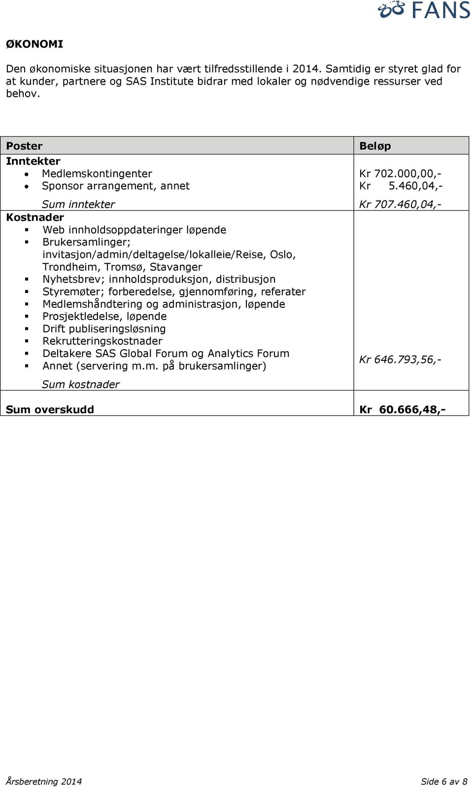 Trondheim, Tromsø, Stavanger Nyhetsbrev; innholdsproduksjon, distribusjon Styremøter; forberedelse, gjennomføring, referater Medlemshåndtering og administrasjon, løpende Prosjektledelse, løpende