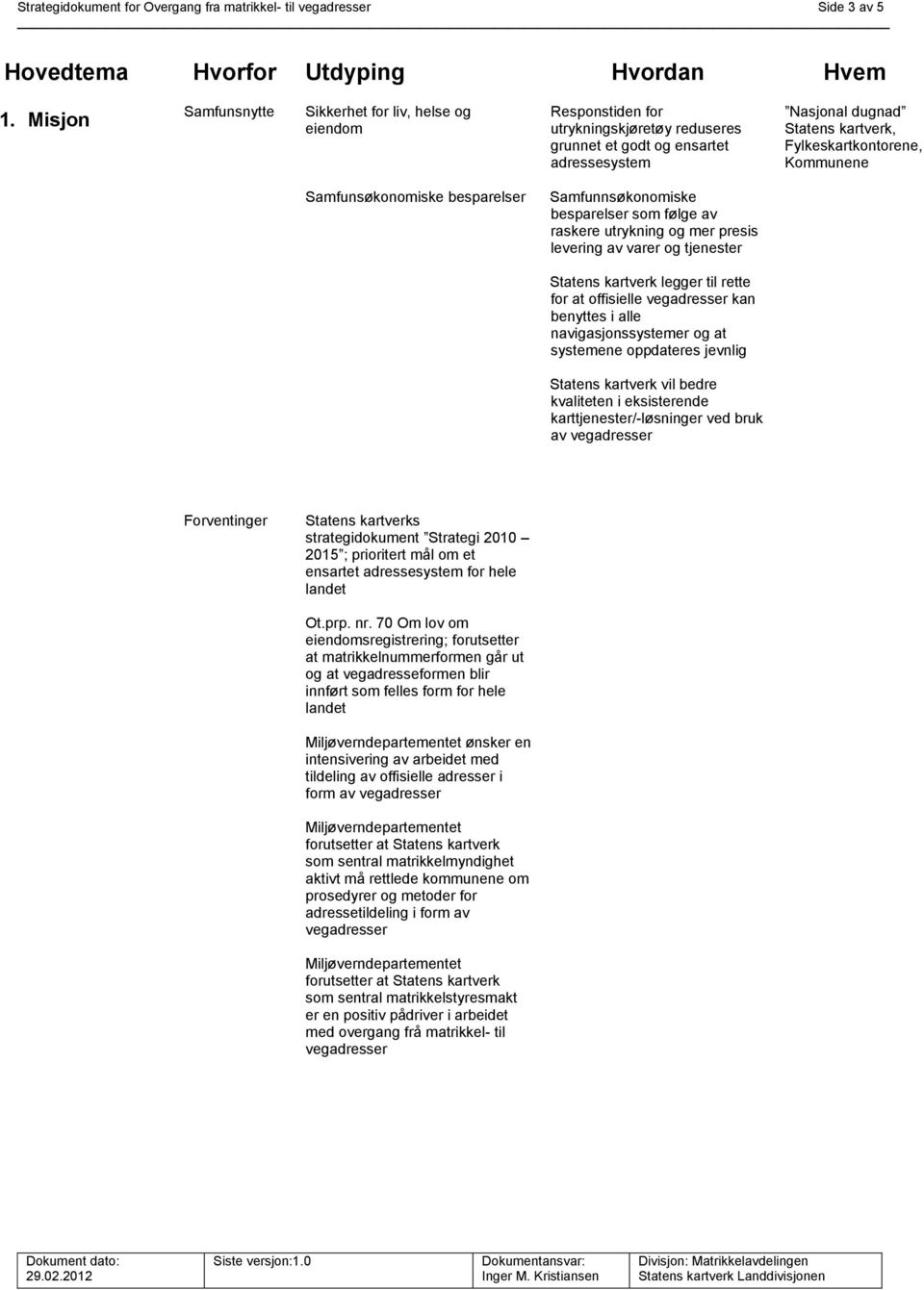 Samfunsøkonomiske besparelser Samfunnsøkonomiske besparelser som følge av raskere utrykning og mer presis levering av varer og tjenester Statens kartverk legger til rette for at offisielle kan