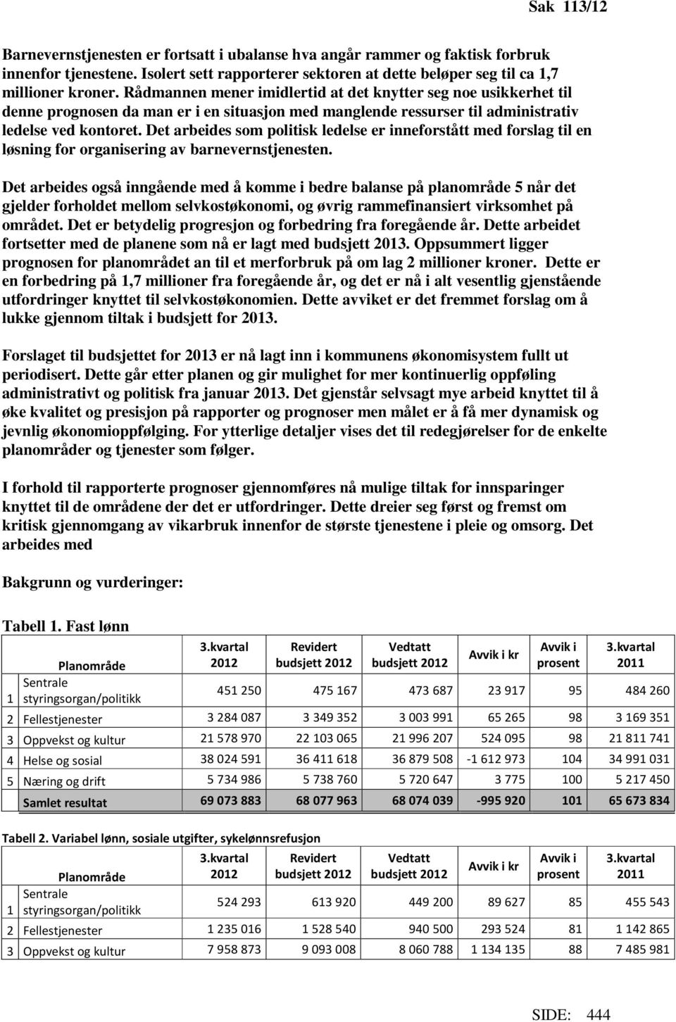 Det arbeides som politisk ledelse er inneforstått med forslag til en løsning for organisering av barnevernstjenesten.