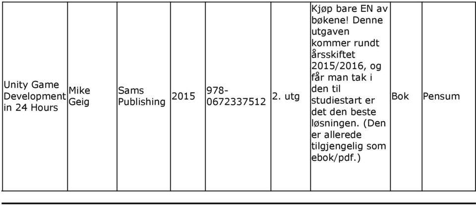 Denne utgaven kommer rundt årsskiftet 2015/2016, og får man tak i den