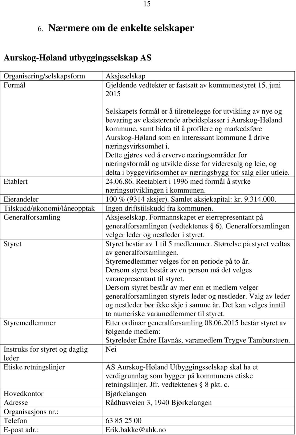 en interessant kommune å drive næringsvirksomhet i.