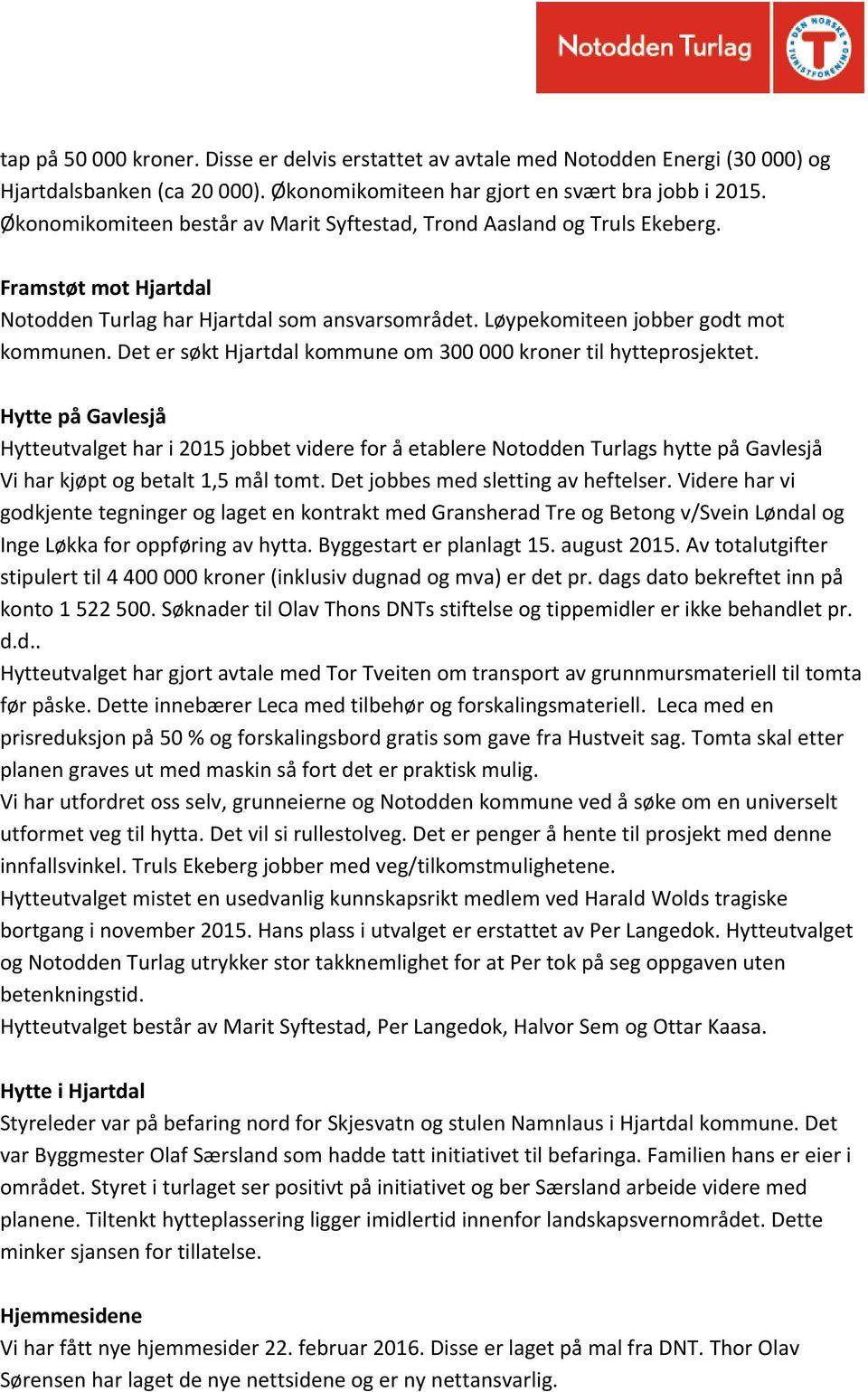 Det er søkt Hjartdal kommune om 300 000 kroner til hytteprosjektet.