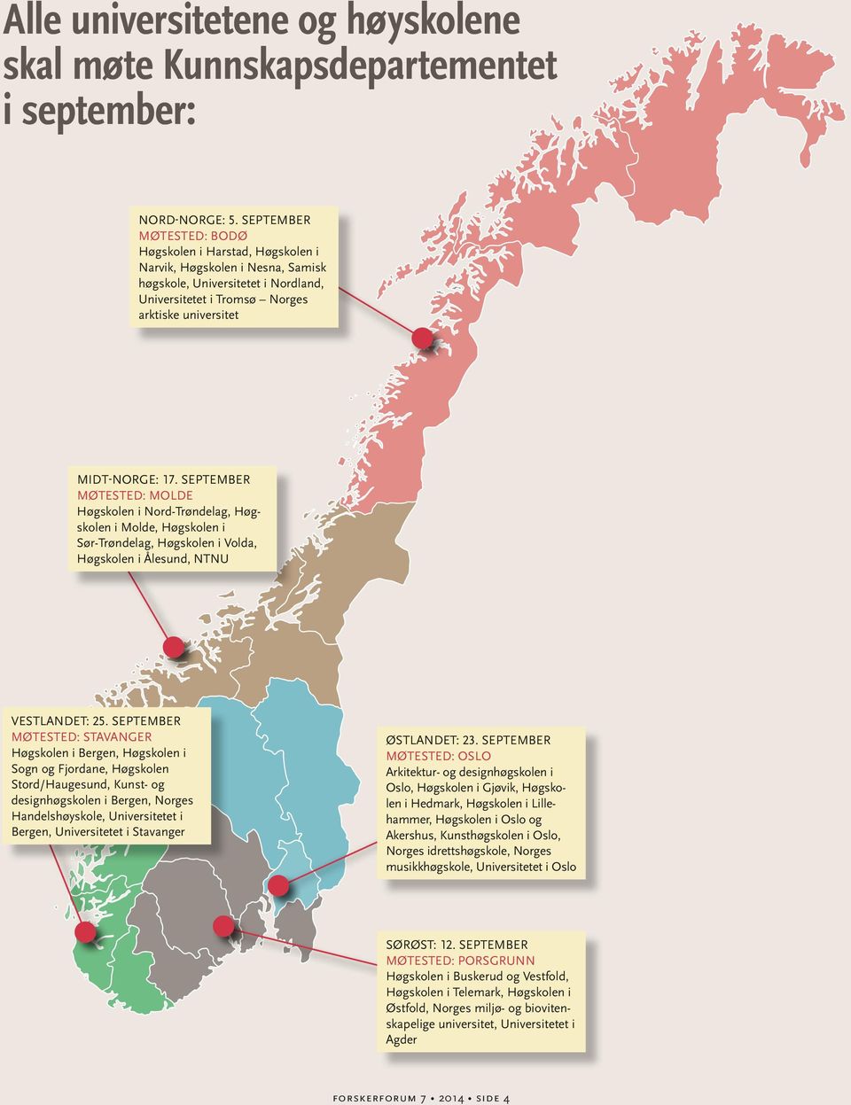 SEPTEMBER MØTESTED: MOLDE Høgskolen i Nord-Trøndelag, Høgskolen i Molde, Høgskolen i Sør-Trøndelag, Høgskolen i Volda, Høgskolen i Ålesund, NTNU VESTLANDET: 25.