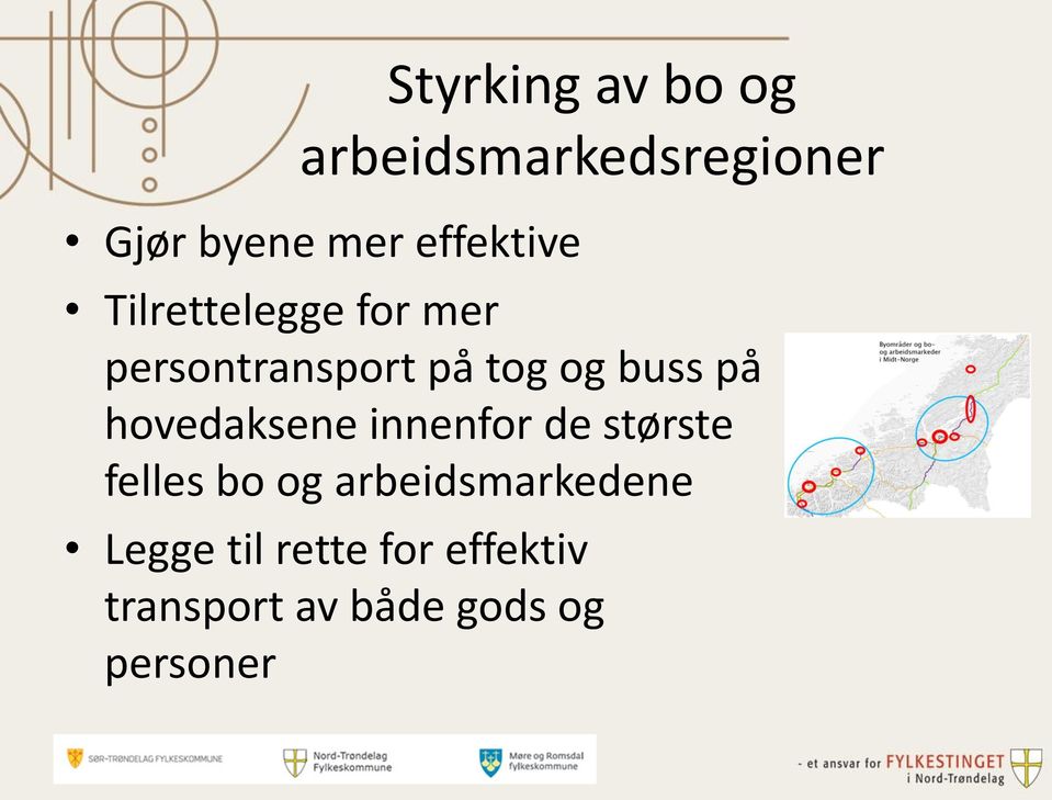 buss på hovedaksene innenfor de største felles bo og