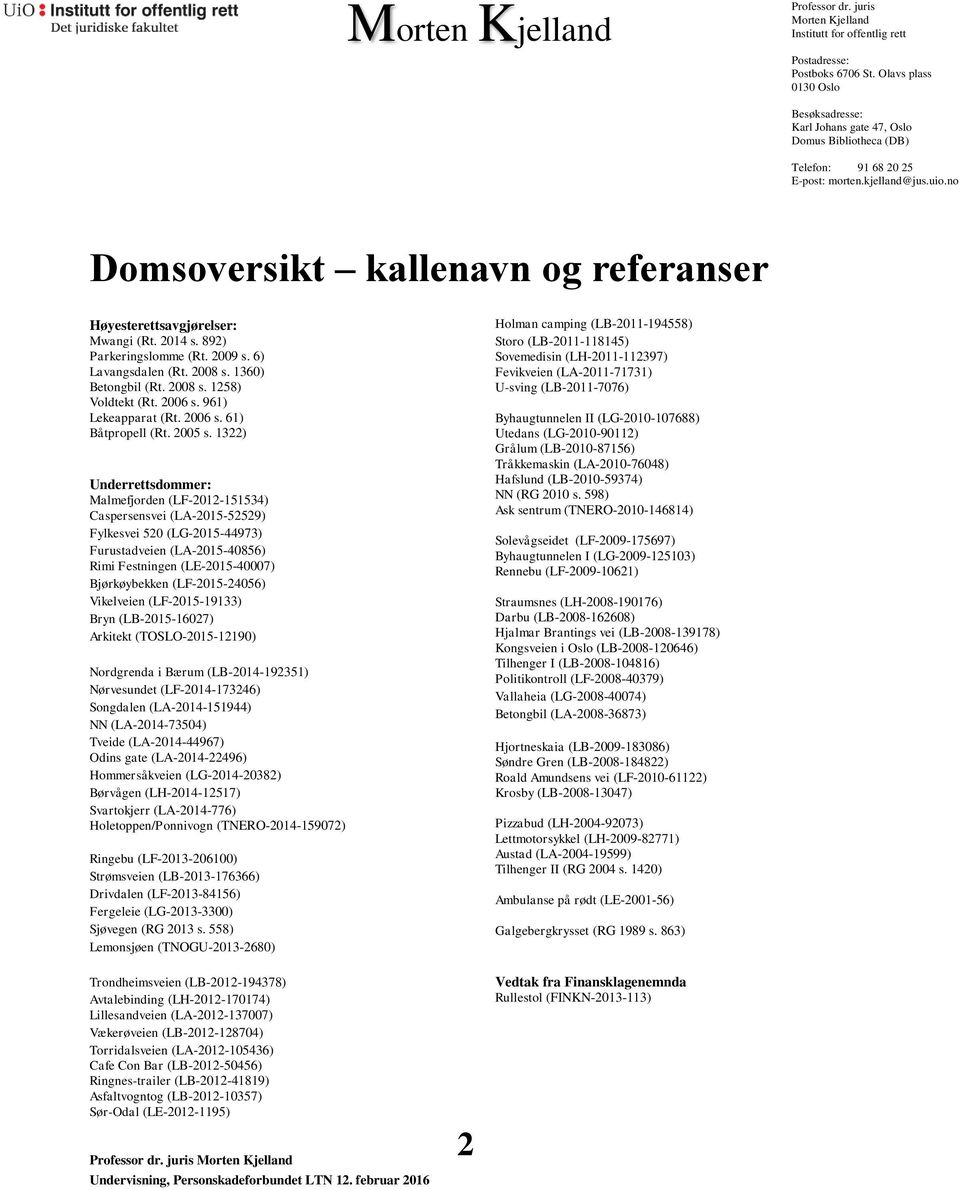 2006 s. 961) Lekeapparat (Rt. 2006 s. 61) Båtpropell (Rt. 2005 s.