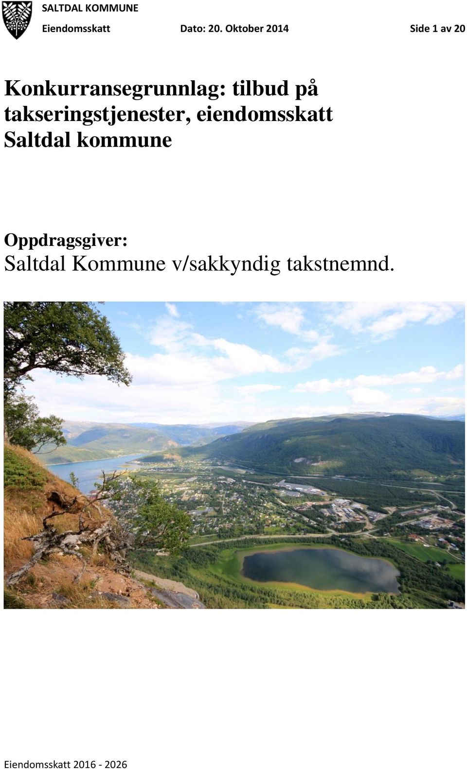 tilbud på takseringstjenester, eiendomsskatt