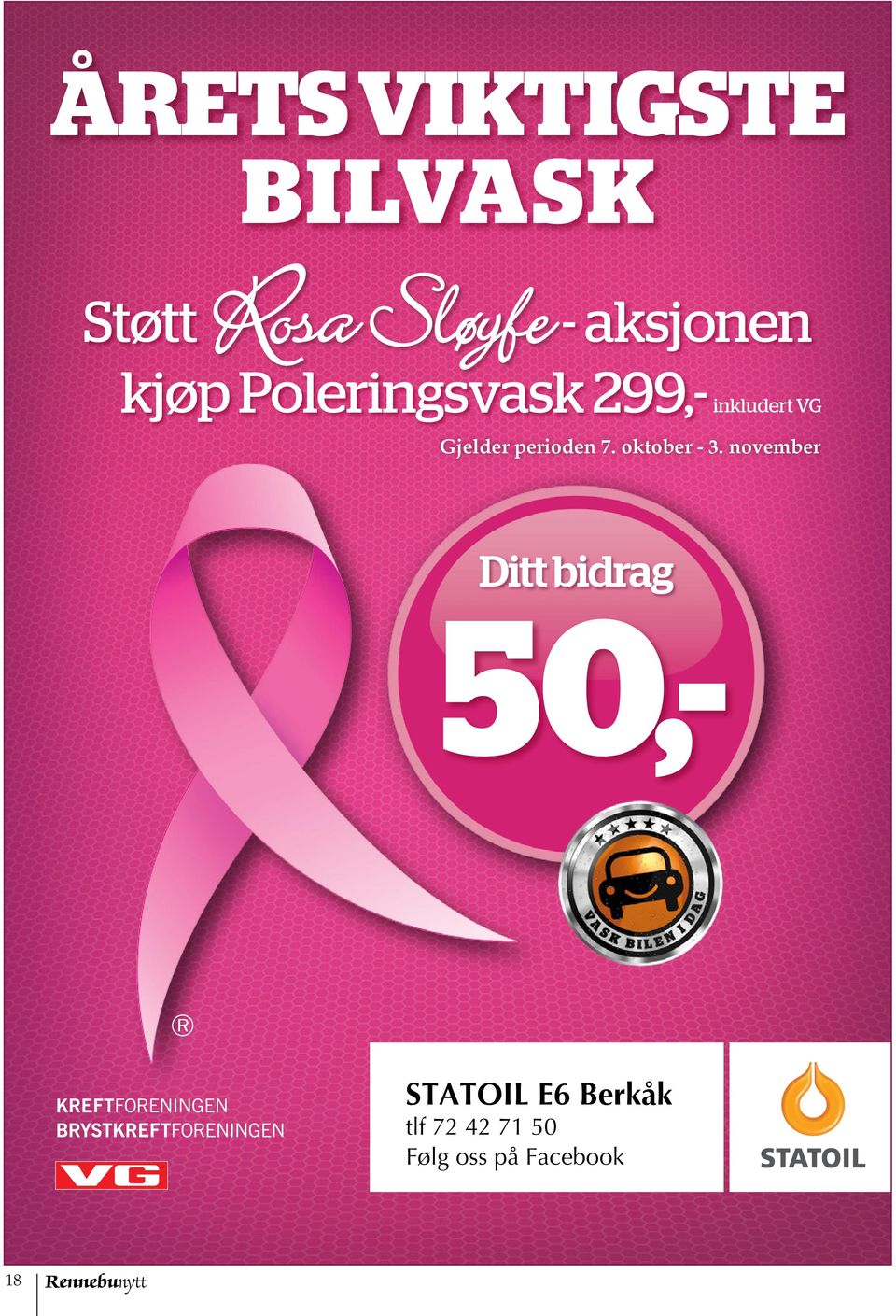 november Ditt bidrag 50,- STATOIL ABILDSØ STATOIL E6 Berkåk