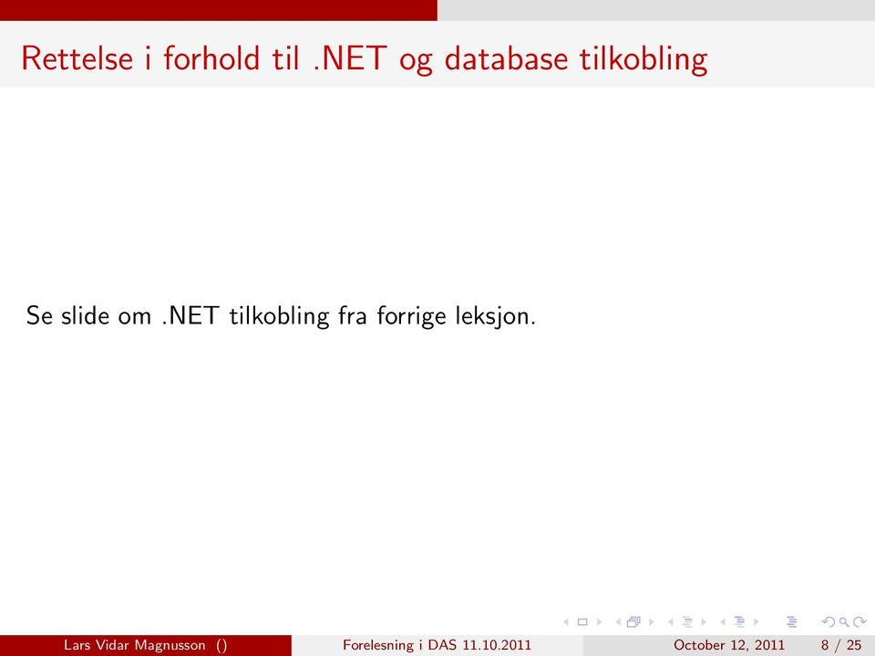 net tilkobling fra forrige leksjon.