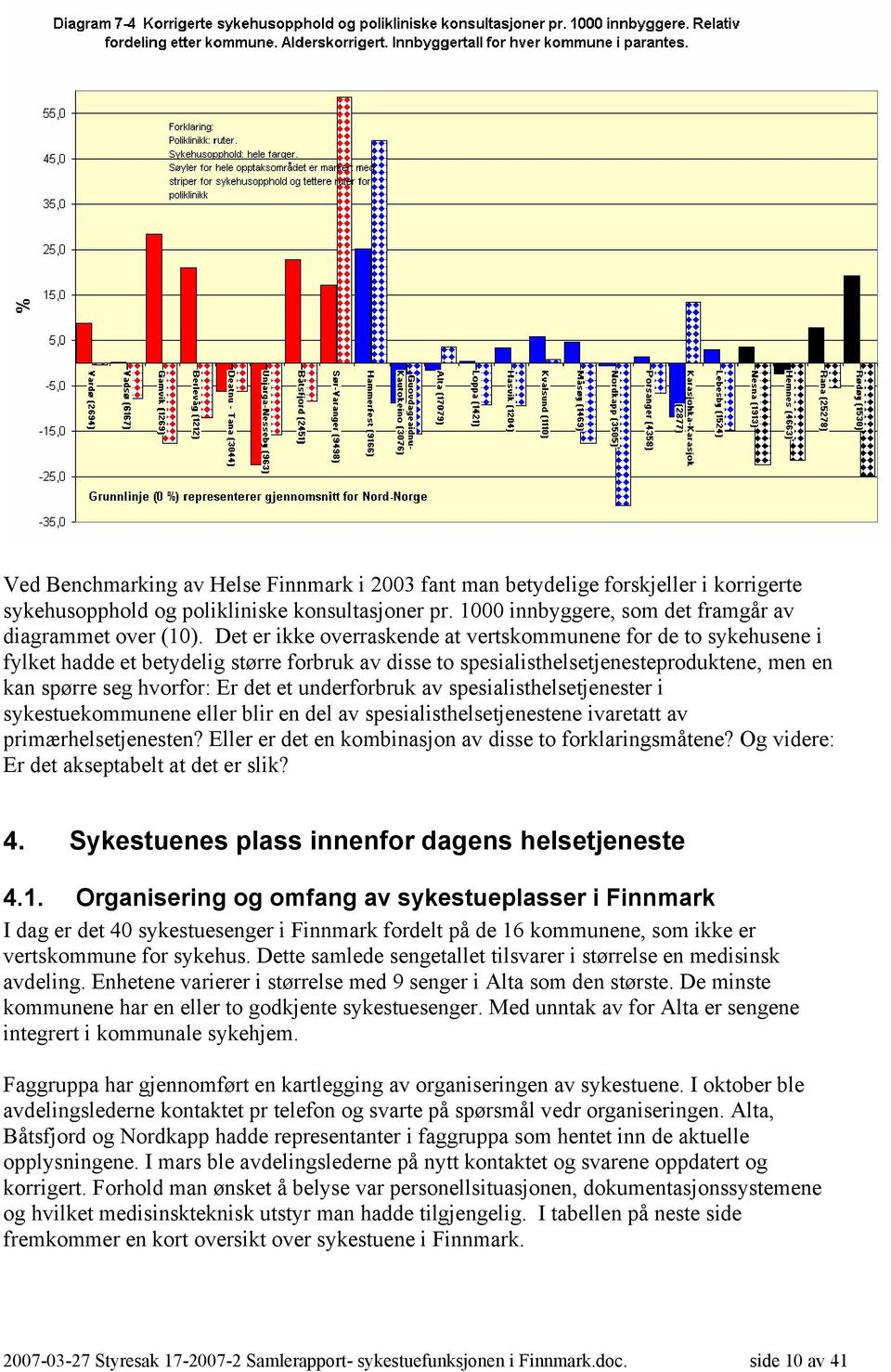 underforbruk av spesialisthelsetjenester i sykestuekommunene eller blir en del av spesialisthelsetjenestene ivaretatt av primærhelsetjenesten?