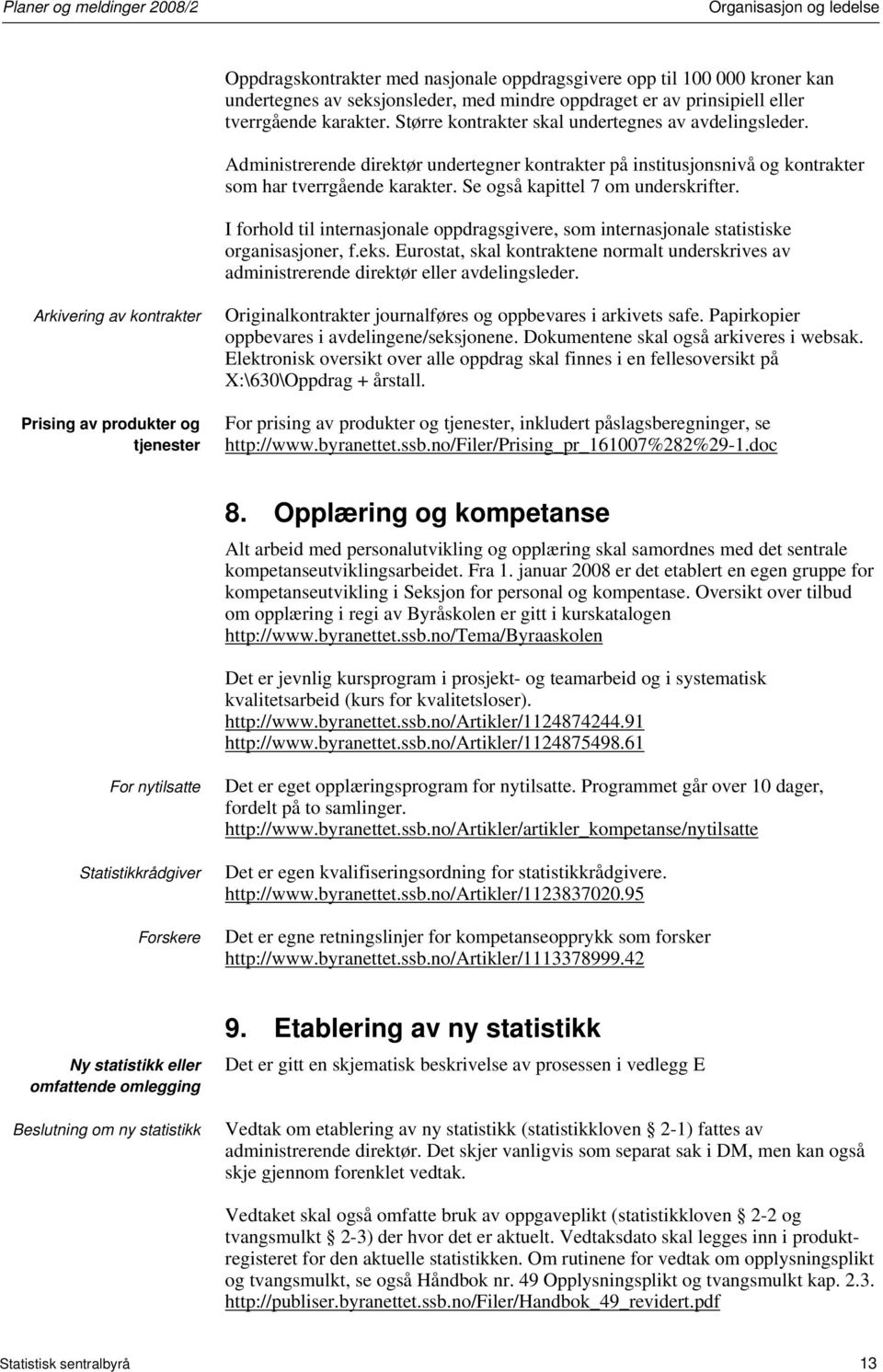 Se også kapittel 7 om underskrifter. I forhold til internasjonale oppdragsgivere, som internasjonale statistiske organisasjoner, f.eks.