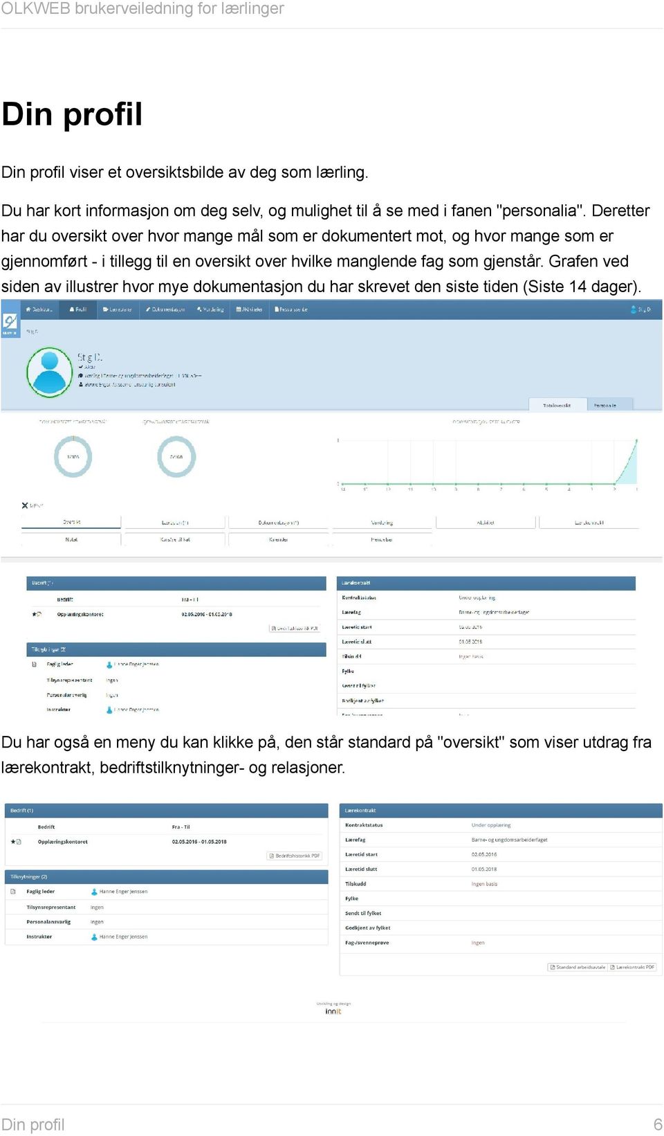 Deretter har du oversikt over hvor mange mål som er dokumentert mot, og hvor mange som er gjennomført - i tillegg til en oversikt over hvilke