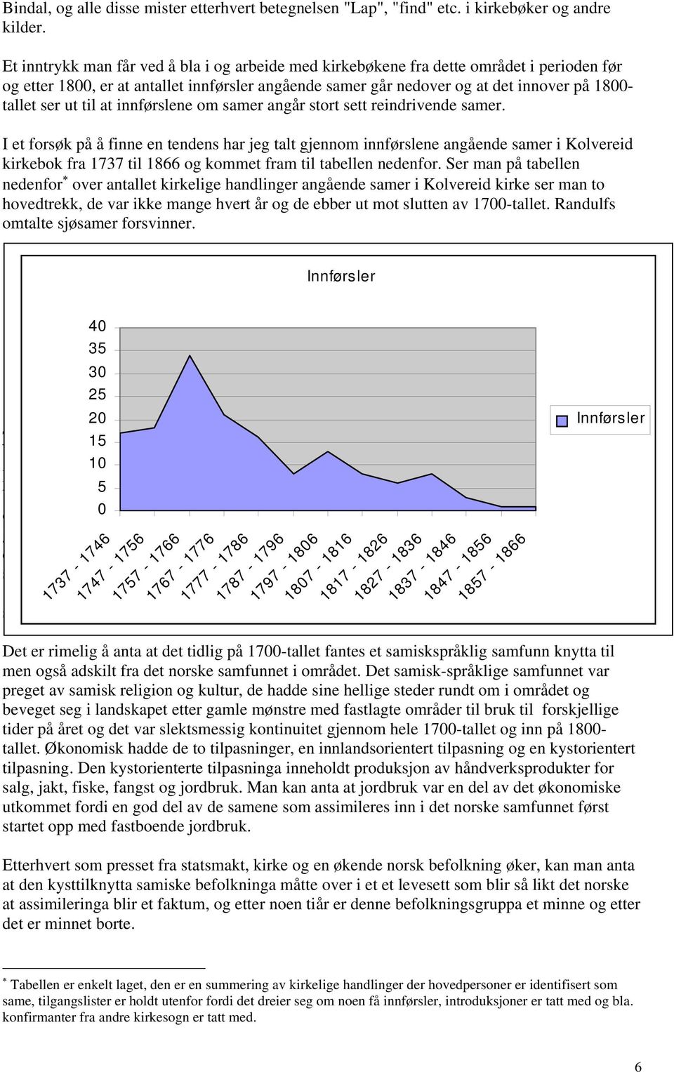 ut til at innførslene om samer angår stort sett reindrivende samer.