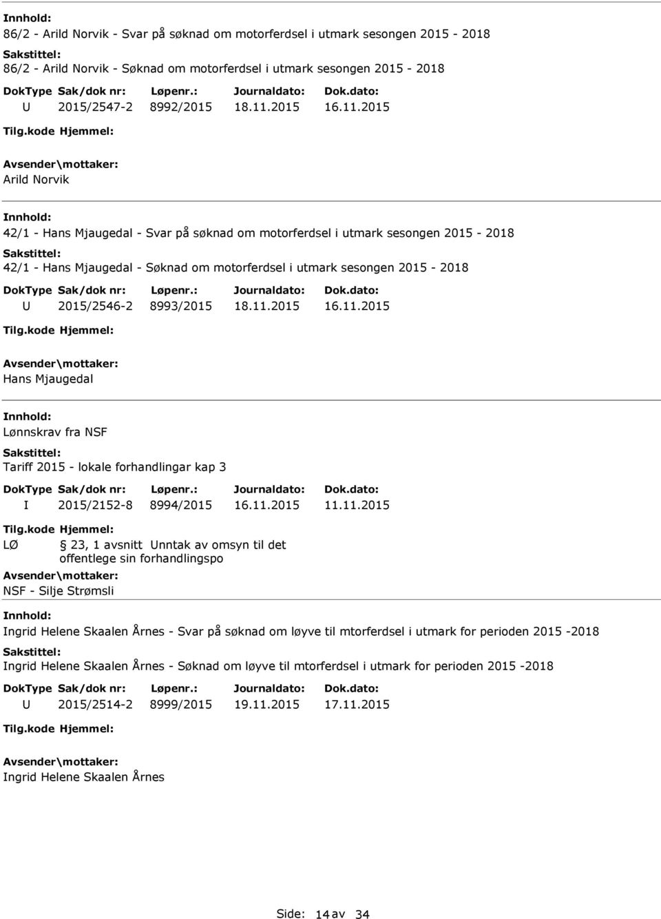 fra NSF Tariff 2015 - lokale forhandlingar kap 3 2015/2152-8 8994/2015 11.