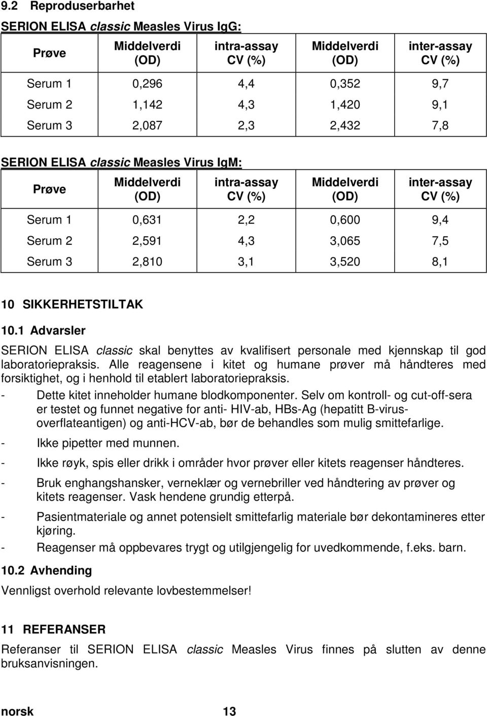 2 Reproduserbarhet Pos: 46 /Ar bei tsanl eitungen ELISA cl assic/gültig für nur ein D okument/leistungsmer kmal e/m asern/m asern: Pr äzision @ 14\mod_1401197496559_32798.