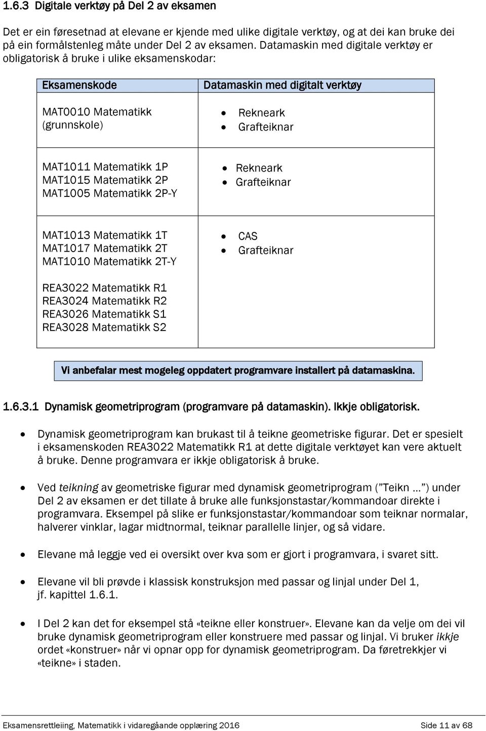 MAT1005 Mtemtikk P-Y Reknerk Grfteiknr MAT1013 Mtemtikk 1T MAT1017 Mtemtikk T MAT1010 Mtemtikk T-Y REA30 Mtemtikk R1 REA304 Mtemtikk R REA306 Mtemtikk S1 REA308 Mtemtikk S CAS Grfteiknr Vi nbeflr