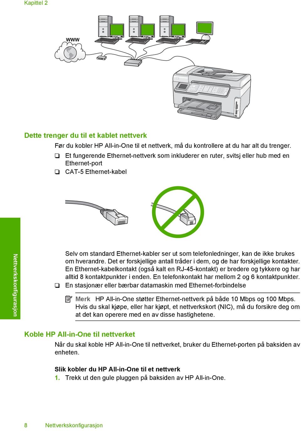 telefonledninger, kan de ikke brukes om hverandre. Det er forskjellige antall tråder i dem, og de har forskjellige kontakter.