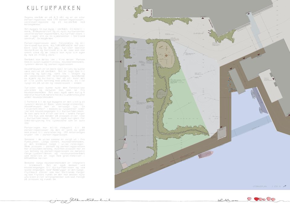 Parkeringsplassen skal forvandles og bli Sortlands nye park,!