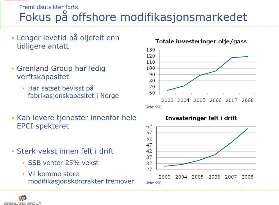 Grenland Group har ledig verftskapasitet Har satset bevisst på fabrikasjonskapasitet i