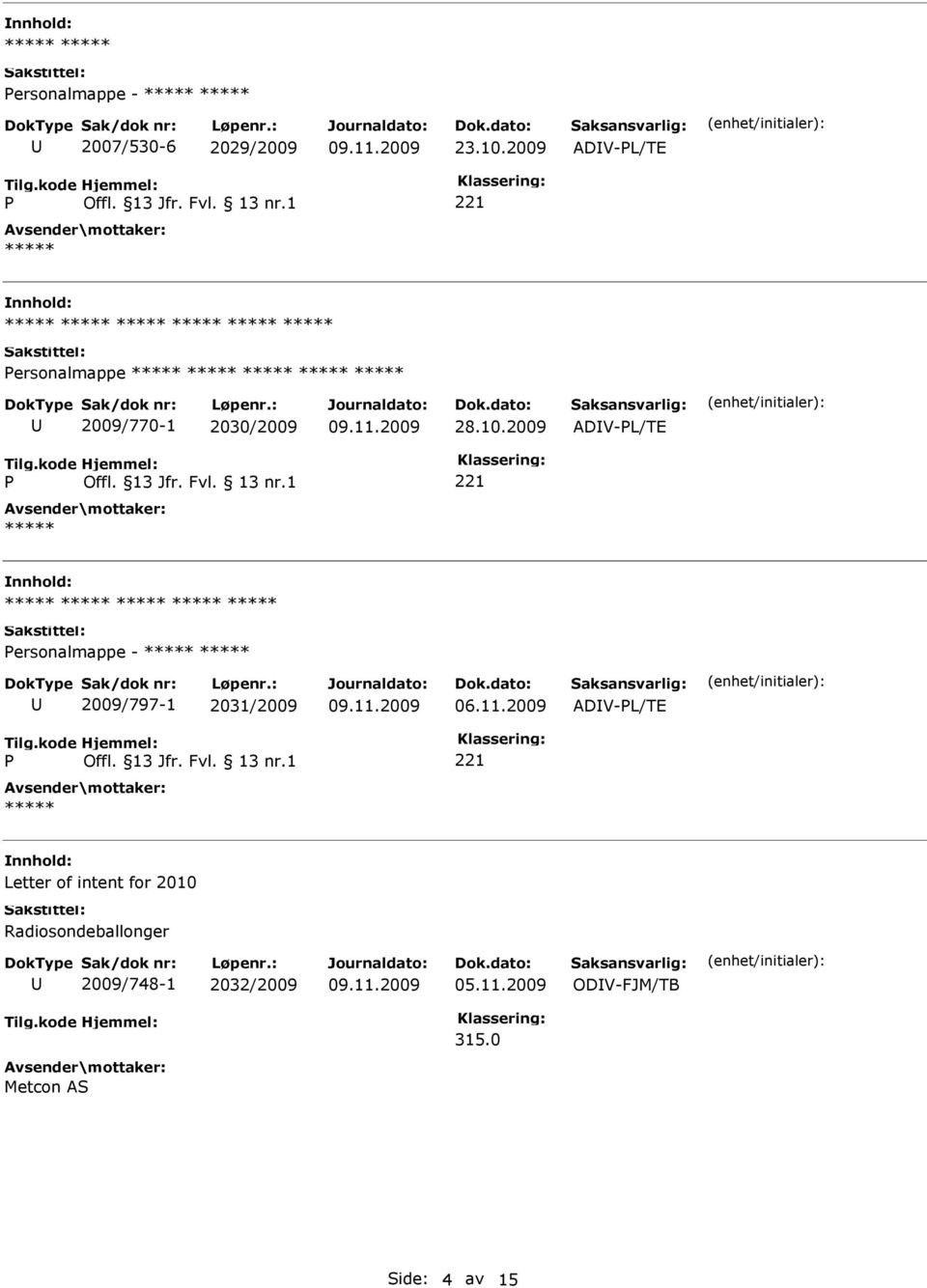 2009 ADV-L/TE ersonalmappe - 2009/797-1 2031/2009 06.11.